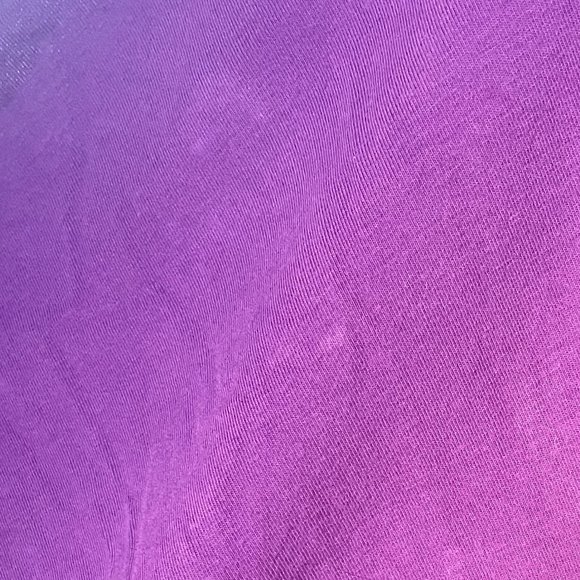 1980s Cap Sleeve Purple Plunge Open Back Dress with Pockets - Picture 4 of 10